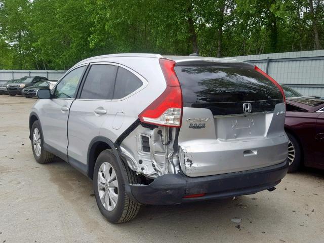 2HKRM4H70DH673559 - 2013 HONDA CR-V EXL GRAY photo 3