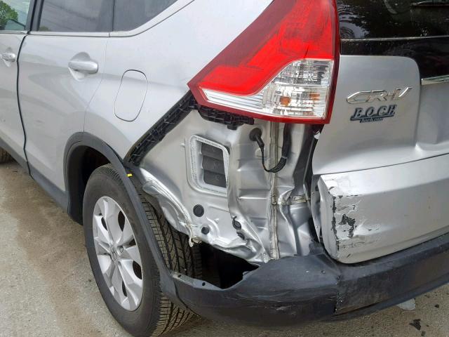 2HKRM4H70DH673559 - 2013 HONDA CR-V EXL GRAY photo 9