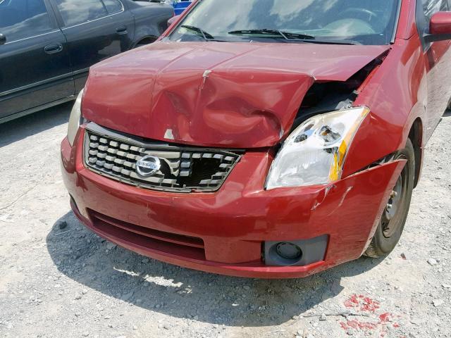 3N1AB61E47L637744 - 2007 NISSAN SENTRA 2.0 RED photo 9