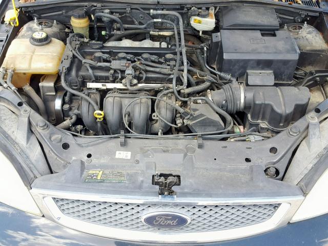 1FAFP34N05W240348 - 2005 FORD FOCUS ZX4 BLACK photo 7