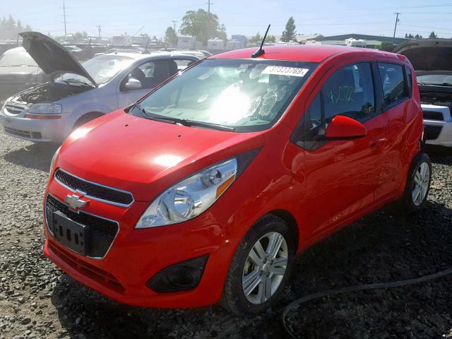 KL8CA6S90EC486977 - 2014 CHEVROLET SPARK LS RED photo 2