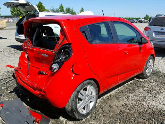 KL8CA6S90EC486977 - 2014 CHEVROLET SPARK LS RED photo 4