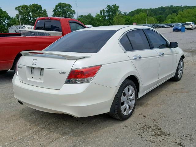 1HGCP36848A040645 - 2008 HONDA ACCORD EXL WHITE photo 4