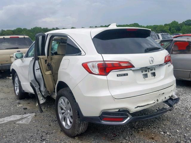 5J8TB3H55HL007546 - 2017 ACURA RDX TECHNO WHITE photo 3