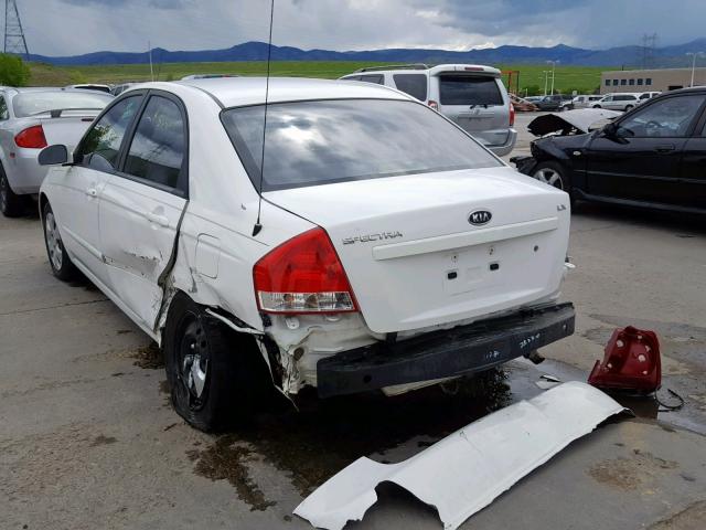 KNAFE121785529769 - 2008 KIA SPECTRA EX WHITE photo 3