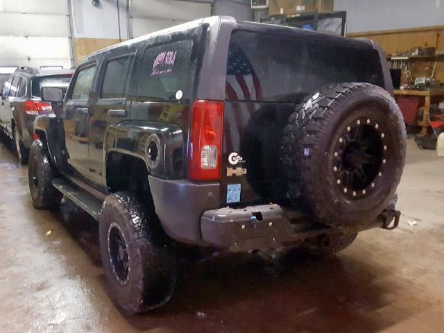 5GTDN13EX78216054 - 2007 HUMMER H3 BLACK photo 3