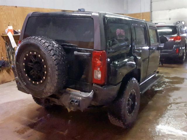 5GTDN13EX78216054 - 2007 HUMMER H3 BLACK photo 4