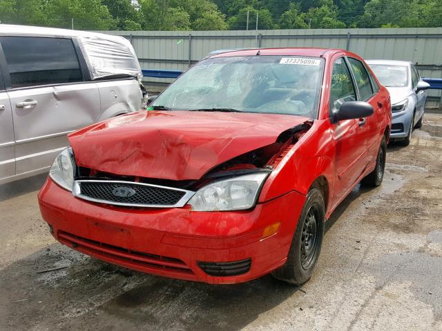 1FAFP34N17W285804 - 2007 FORD FOCUS ZX4 RED photo 2