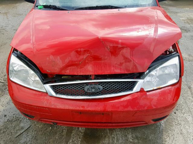 1FAFP34N17W285804 - 2007 FORD FOCUS ZX4 RED photo 7