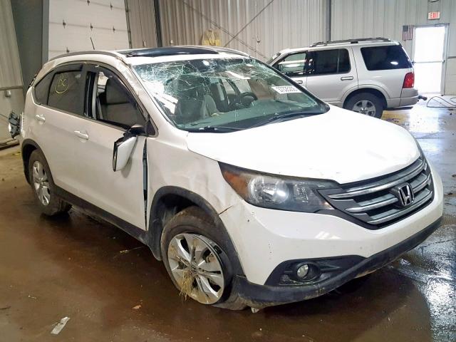 5J6RM4H76DL060707 - 2013 HONDA CR-V EXL WHITE photo 1