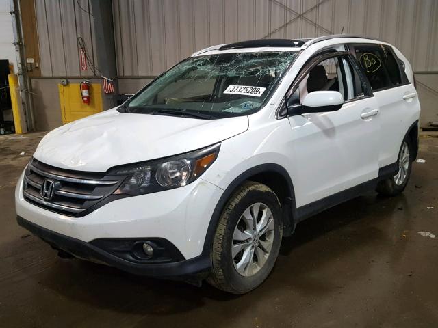 5J6RM4H76DL060707 - 2013 HONDA CR-V EXL WHITE photo 2