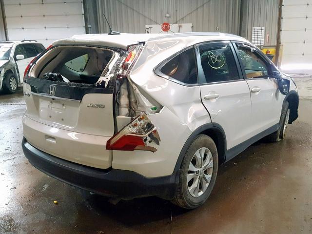 5J6RM4H76DL060707 - 2013 HONDA CR-V EXL WHITE photo 4