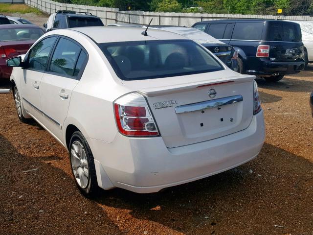 3N1AB6APXCL691254 - 2012 NISSAN SENTRA 2.0 WHITE photo 3