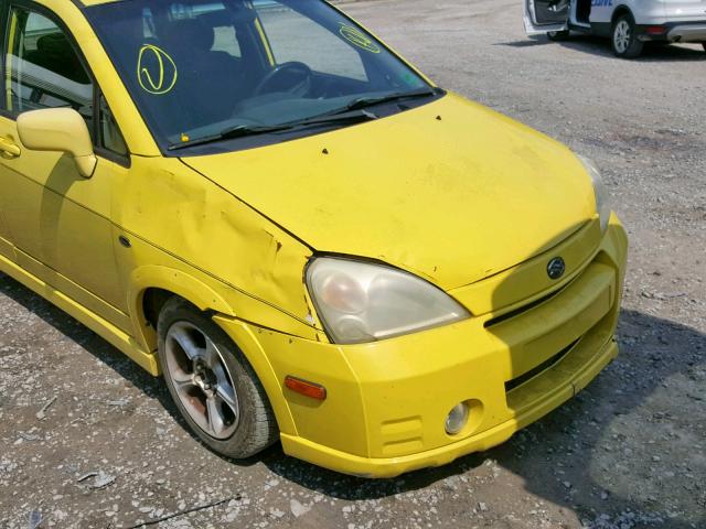 JS2RD61H345252181 - 2004 SUZUKI AERIO SX YELLOW photo 10