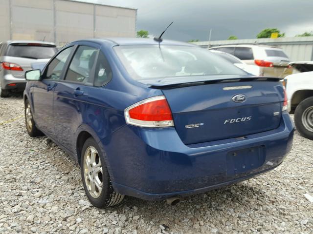 1FAHP36N49W162958 - 2009 FORD FOCUS SES BLUE photo 3