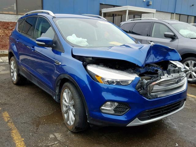 1FMCU0J93HUB91475 - 2017 FORD ESCAPE TIT BLUE photo 1