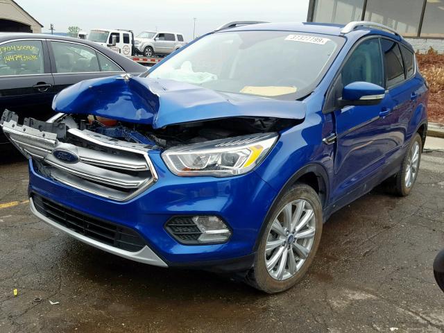 1FMCU0J93HUB91475 - 2017 FORD ESCAPE TIT BLUE photo 2