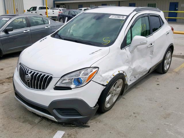 KL4CJASB4GB750024 - 2016 BUICK ENCORE WHITE photo 2