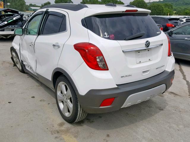 KL4CJASB4GB750024 - 2016 BUICK ENCORE WHITE photo 3