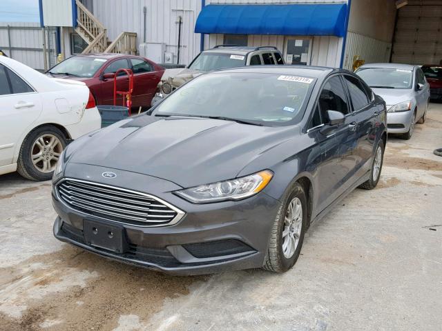 3FA6P0G74HR228691 - 2017 FORD FUSION S GRAY photo 2