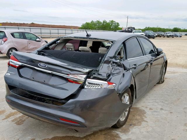 3FA6P0G74HR228691 - 2017 FORD FUSION S GRAY photo 4