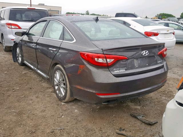 5NPE34AFXFH122836 - 2015 HYUNDAI SONATA SPO BROWN photo 3