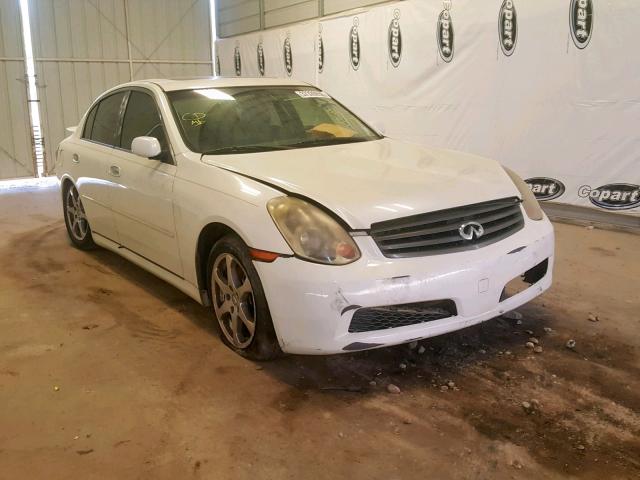 JNKCV51E25M200320 - 2005 INFINITI G35 WHITE photo 1