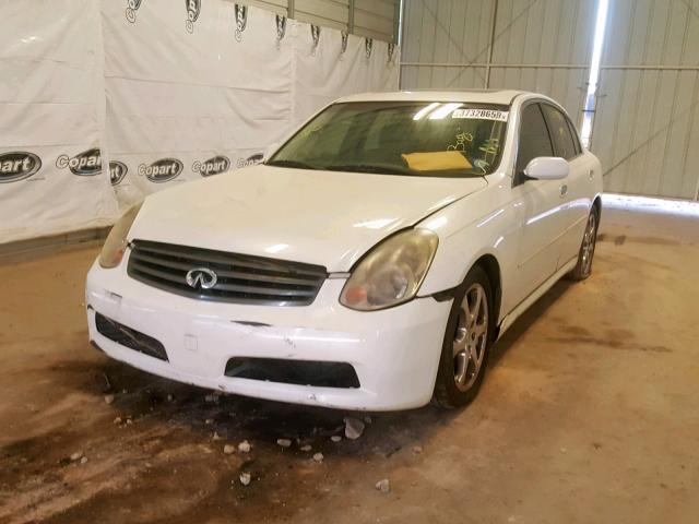 JNKCV51E25M200320 - 2005 INFINITI G35 WHITE photo 2