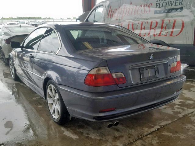 WBABN73493PJ15254 - 2003 BMW 325 CI CHARCOAL photo 3