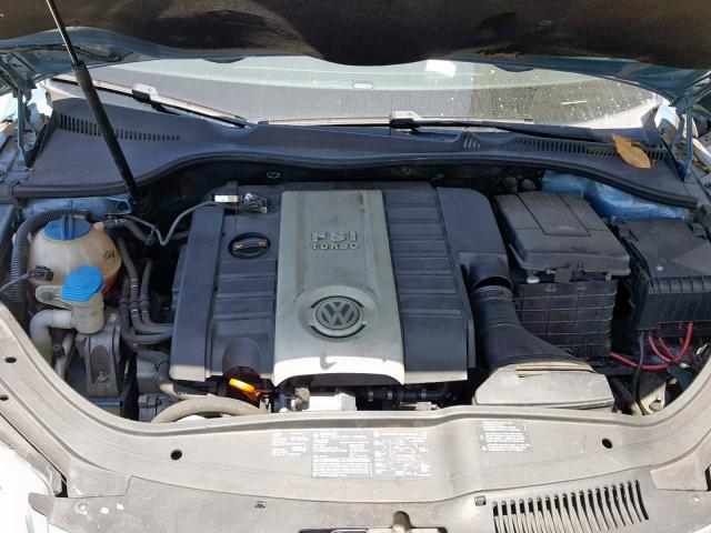 WVWDA71F97V049804 - 2007 VOLKSWAGEN EOS 2.0T S BLUE photo 7