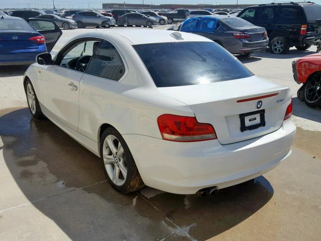 WBAUP9C58DVS94410 - 2013 BMW 128 I WHITE photo 3