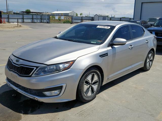 KNAGM4AD0C5017672 - 2012 KIA OPTIMA HYB SILVER photo 2