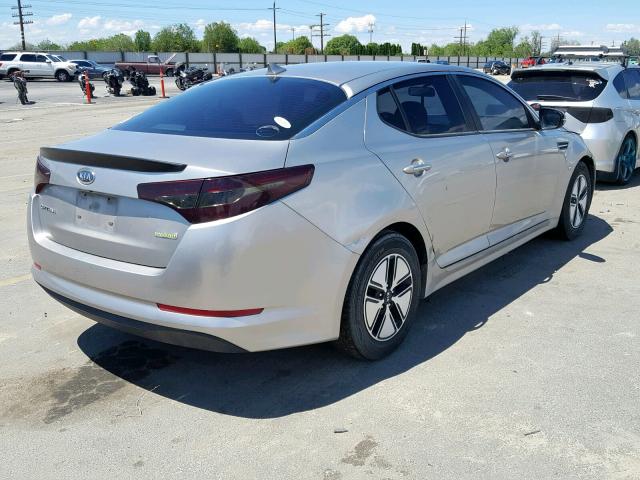 KNAGM4AD0C5017672 - 2012 KIA OPTIMA HYB SILVER photo 4