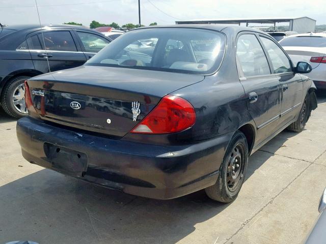 KNAFB121435292353 - 2003 KIA SPECTRA BA BLACK photo 4