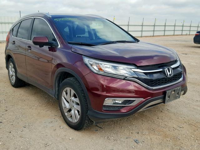 2HKRM3H7XFH542152 - 2015 HONDA CR-V EXL BURGUNDY photo 1