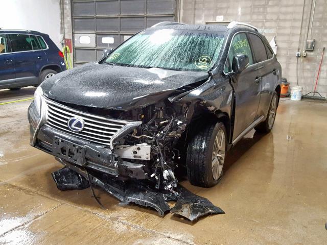 2T2BC1BA3FC008857 - 2015 LEXUS RX 450H BLACK photo 2