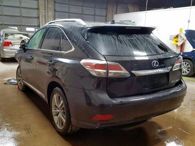 2T2BC1BA3FC008857 - 2015 LEXUS RX 450H BLACK photo 3