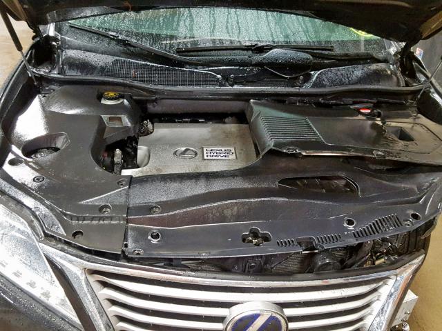 2T2BC1BA3FC008857 - 2015 LEXUS RX 450H BLACK photo 7