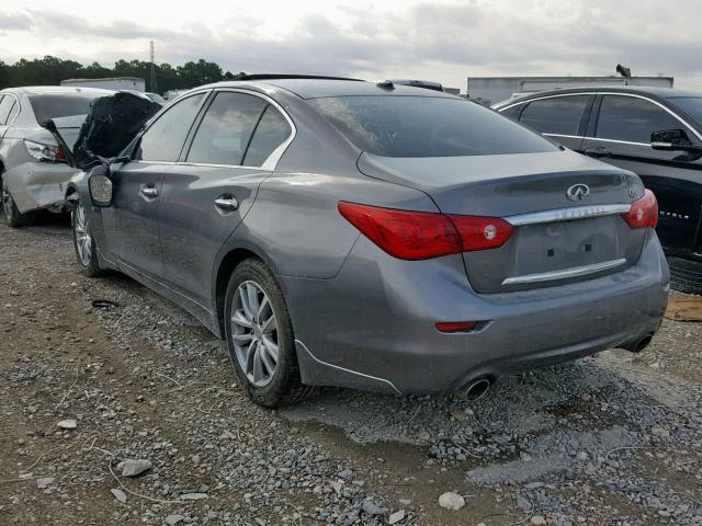 JN1BV7AP1EM677155 - 2014 INFINITI Q50 BASE GRAY photo 3