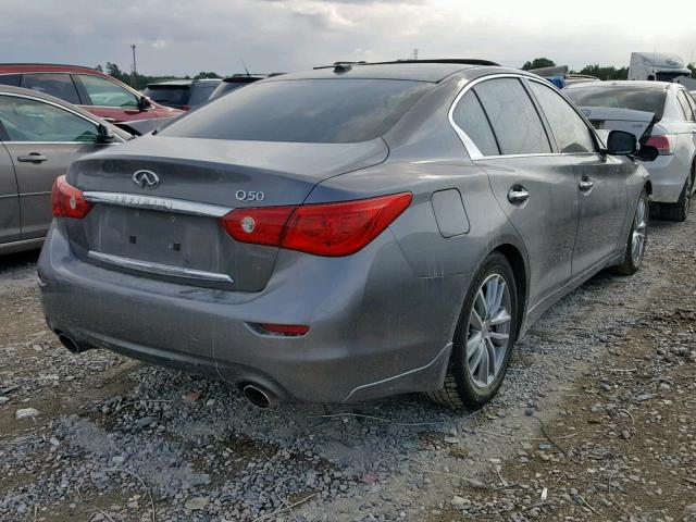 JN1BV7AP1EM677155 - 2014 INFINITI Q50 BASE GRAY photo 4