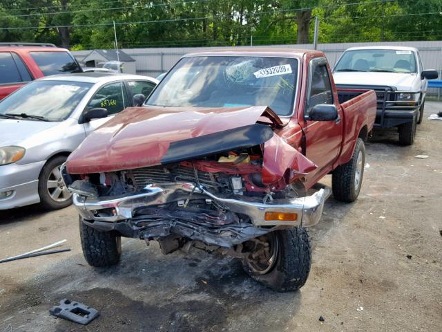 JT4RN01P8M7050517 - 1991 TOYOTA PICKUP 1/2 MAROON photo 2