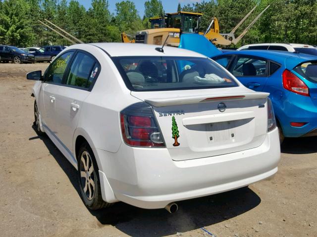 3N1AB6AP3BL716882 - 2011 NISSAN SENTRA 2.0 WHITE photo 3