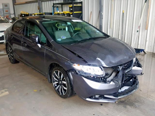 2HGFB2F91FH514872 - 2015 HONDA CIVIC EXL GRAY photo 1