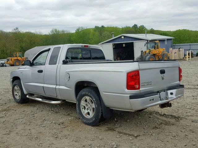 1D7HW42K77S181433 - 2007 DODGE DAKOTA SLT SILVER photo 3