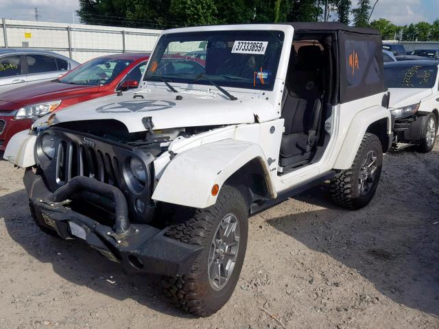 1C4GJWAG3EL188559 - 2014 JEEP WRANGLER S WHITE photo 2