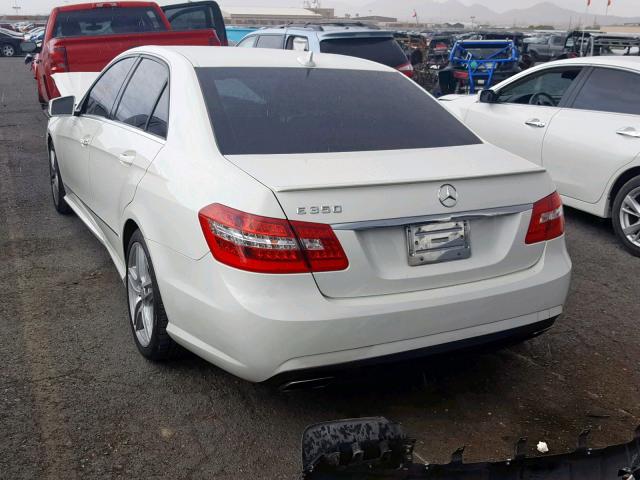 WDDHF5GB8BA452156 - 2011 MERCEDES-BENZ E 350 WHITE photo 3