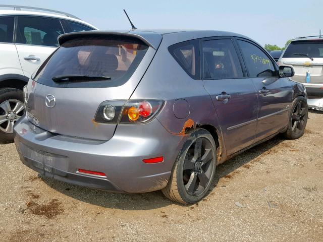 JM1BK343051225982 - 2005 MAZDA 3 HATCHBAC GRAY photo 4