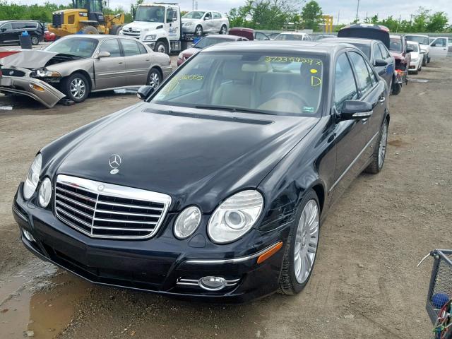 WDBUF56X58B348375 - 2008 MERCEDES-BENZ E 350 BLACK photo 2