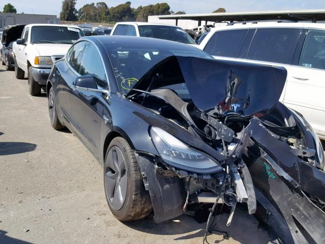 5YJ3E1EA1JF020993 - 2018 TESLA MODEL 3 BLACK photo 1