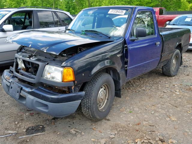 1FTYR10D91TA80352 - 2001 FORD RANGER BLACK photo 2